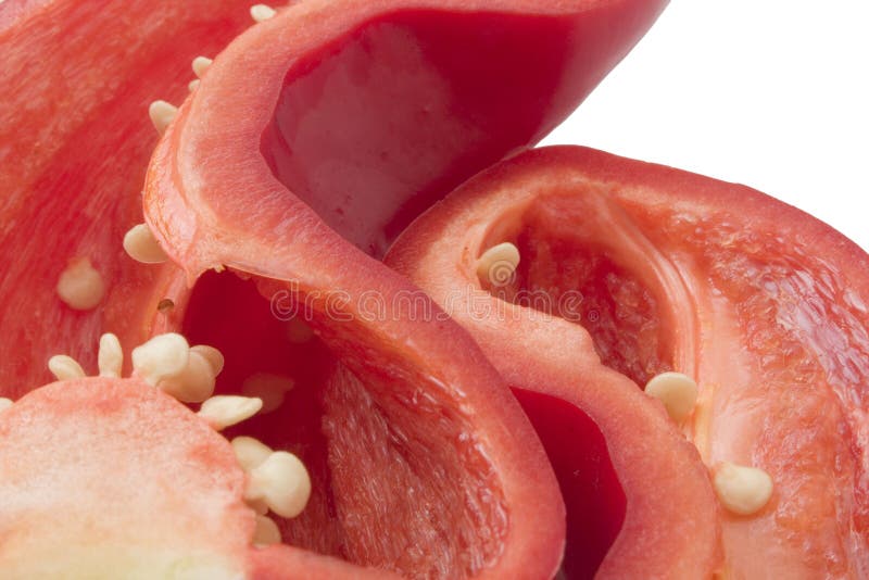 Macro red bell pepper stock image. Image of ingredient 1756073