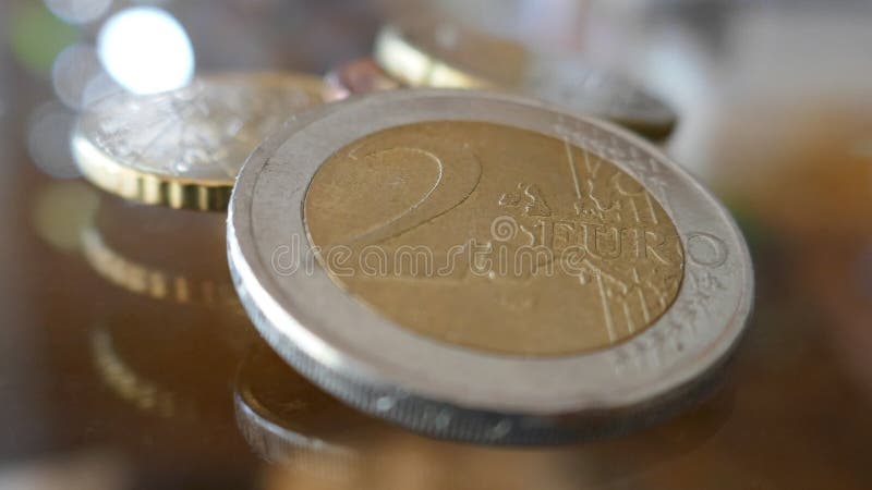 Macro schot van euro muntstukken royalty-vrije stock afbeeldingen Macro schot van euro muntstukken royalty-vrije stock afbeeldingen