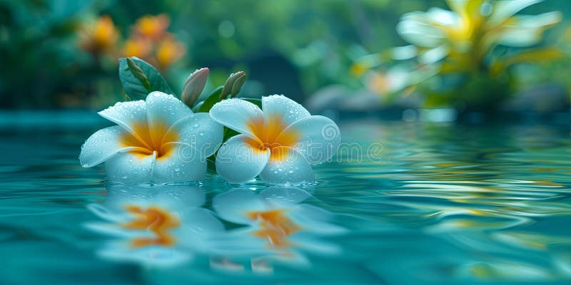 Macro shooting of rain drops on a sheet where each drop is a separate world that reflects the s stock image