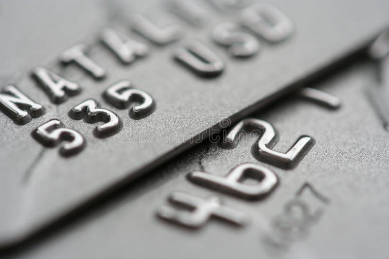 Macro shot of credit cards