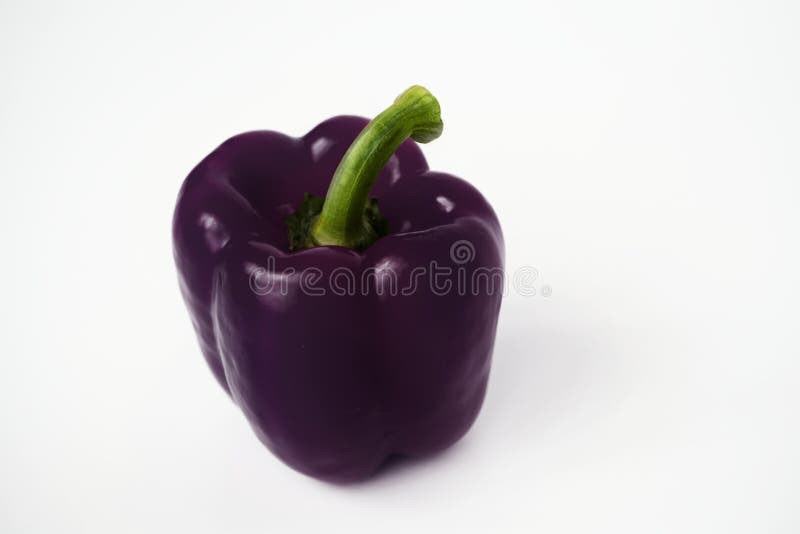 Macro shot of sweet bell pepper isolated on white background