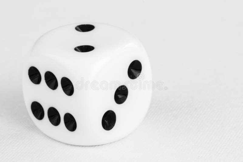 Macro of Single Dice with Shallow Depth of Field Stock Photo Image of
