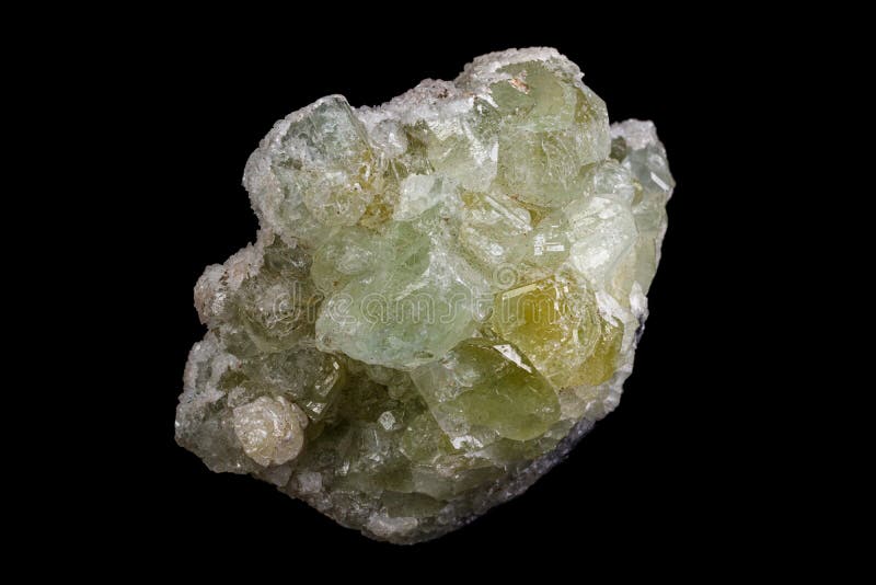 Macro stone mineral fluorite on a black background