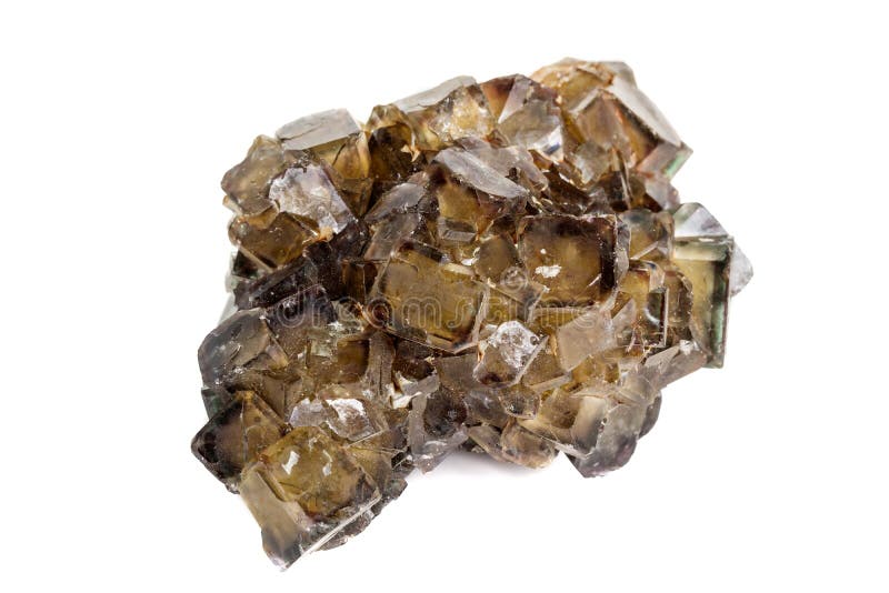 Macro stone mineral Fluorite on a white background royalty free stock photos Macro stone mineral Fluorite on a white background royalty free stock photos