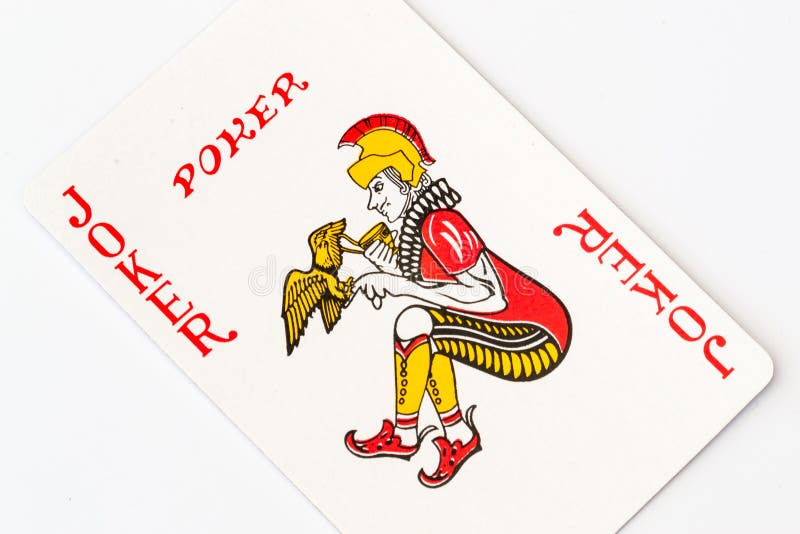 Macro Studio Image Of A Red Joker Playing Card Stock Image Image of