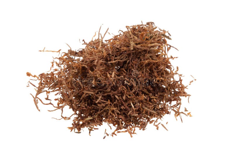 Macro of tobacco isolated on a white background