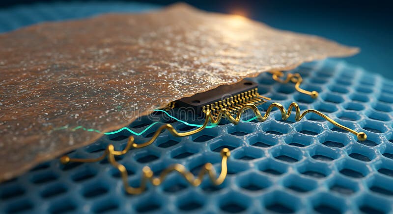 Bionic implant technology concept visualization royalty free illustration