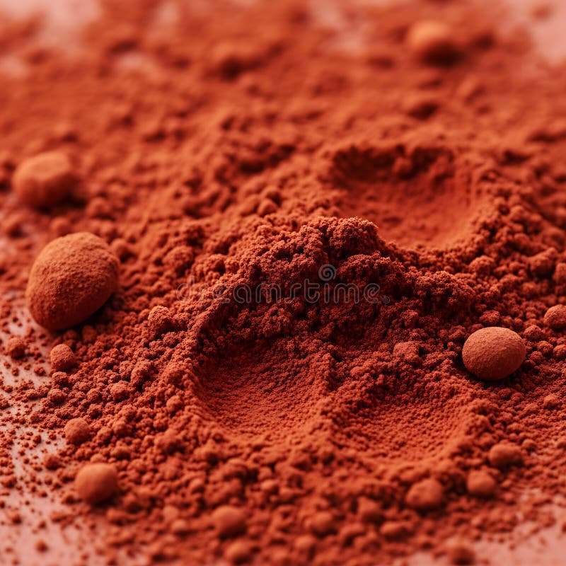 Macro-weergave van roodbruine poedertructuur stock illustratie