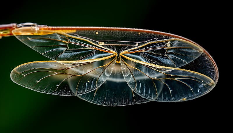 Macrocomanda aripii Dragonfly : Detaliu insectă Închidere AI generativă stock illustration
