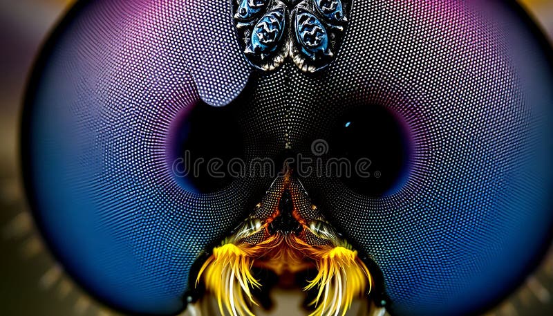 Macrocomanda cu aripi de fluture detaliază insectele care închid tiparul natural, culori vibrante, frumusețe delicată Stock Photo royalty free illustration