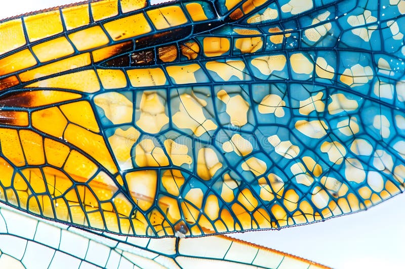 Macrofotografie cu aripi de insecte Dezvăluirea rețelei complexe de vene și celule într-o prezentare detaliată de închidere stock illustration