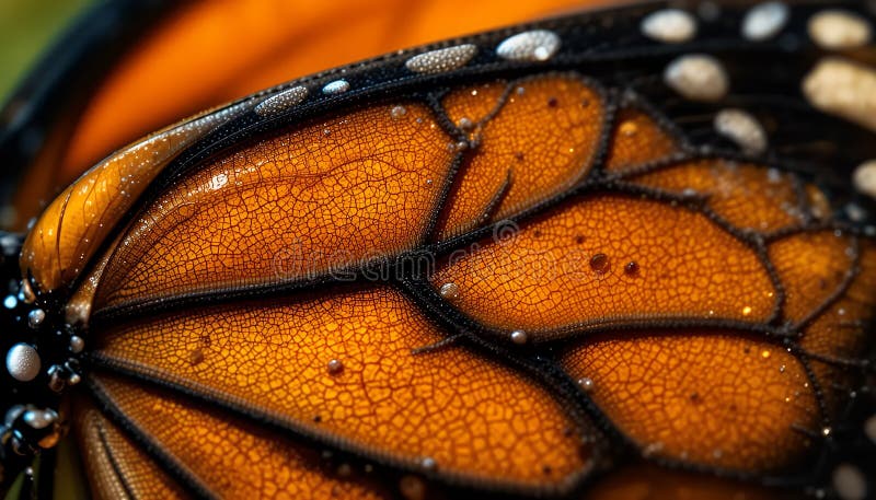 Macrofotografie Intricată Monarch Butterfly Wing vector illustration