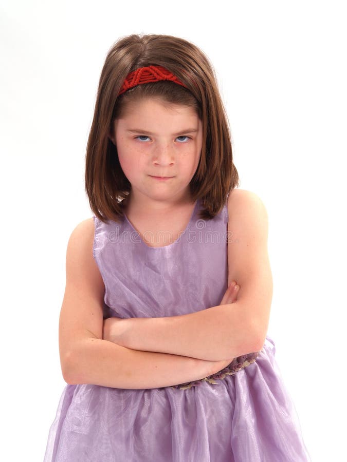 Mad Little Girl stock image. Image of girl, displeased 2168759