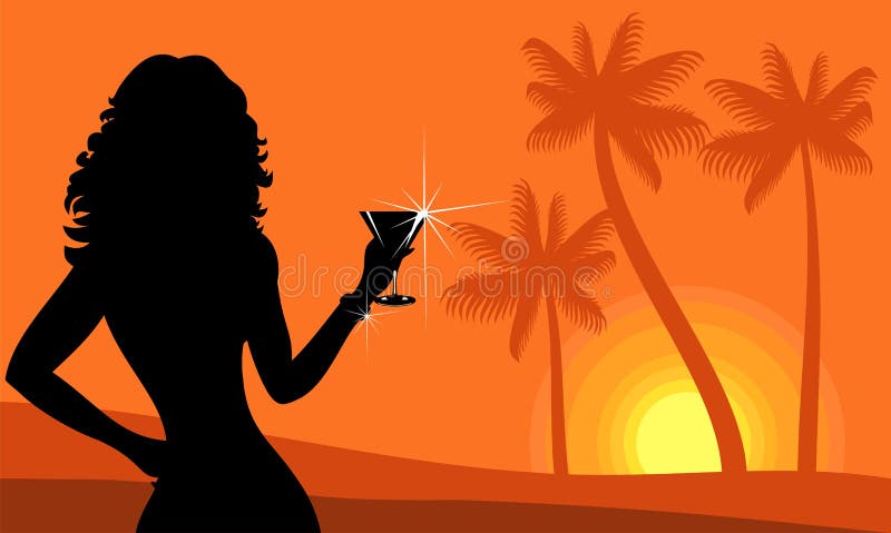 Madame sur la plage illustration libre de droits Madame sur la plage illustration libre de droits
