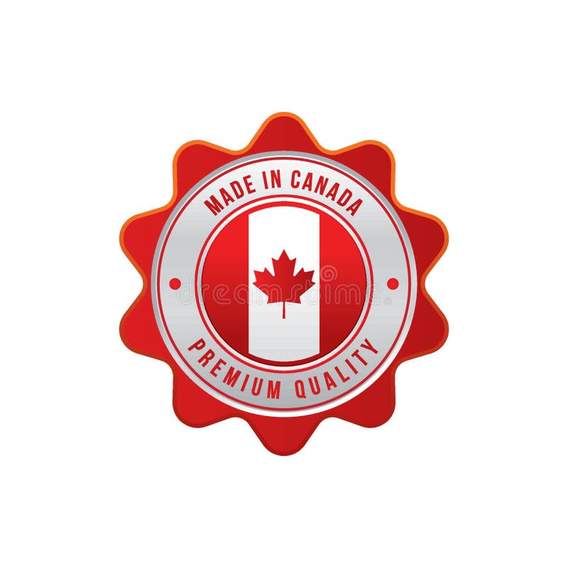 Made in Canada Label Design Stock Vector Illustration of premium