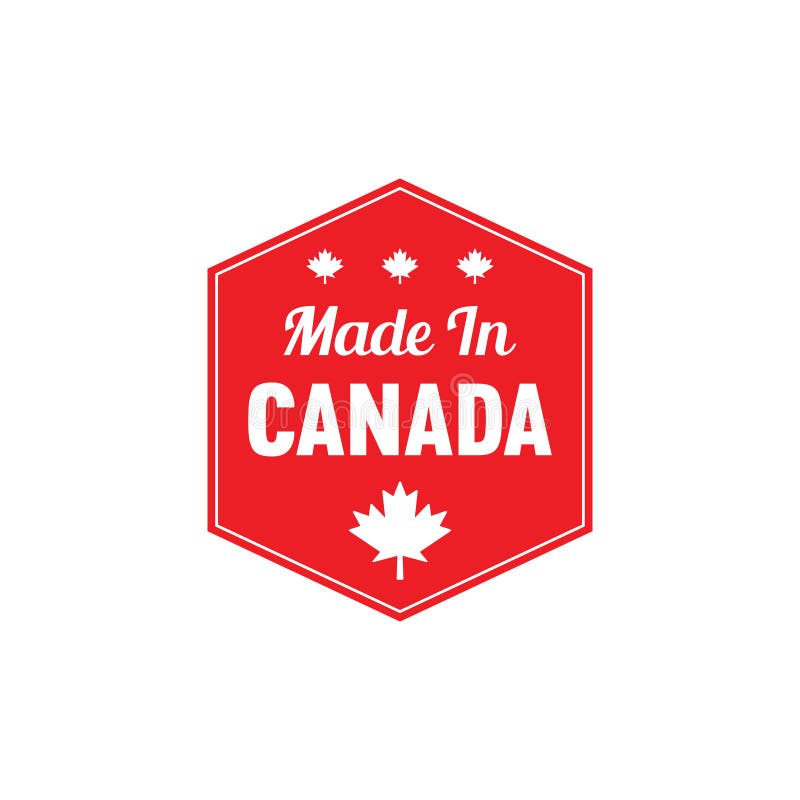 A Made in Canada Label Illustration. Stock Vector Illustration of