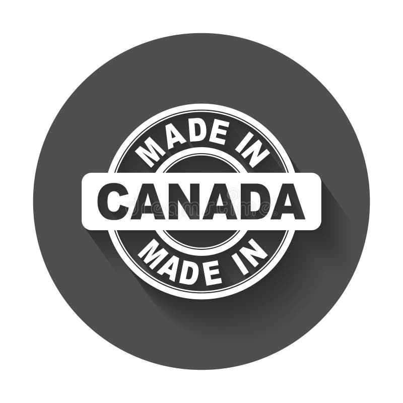 Made in Canada Stamp Seamless Pattern Background. Business Flat Stock