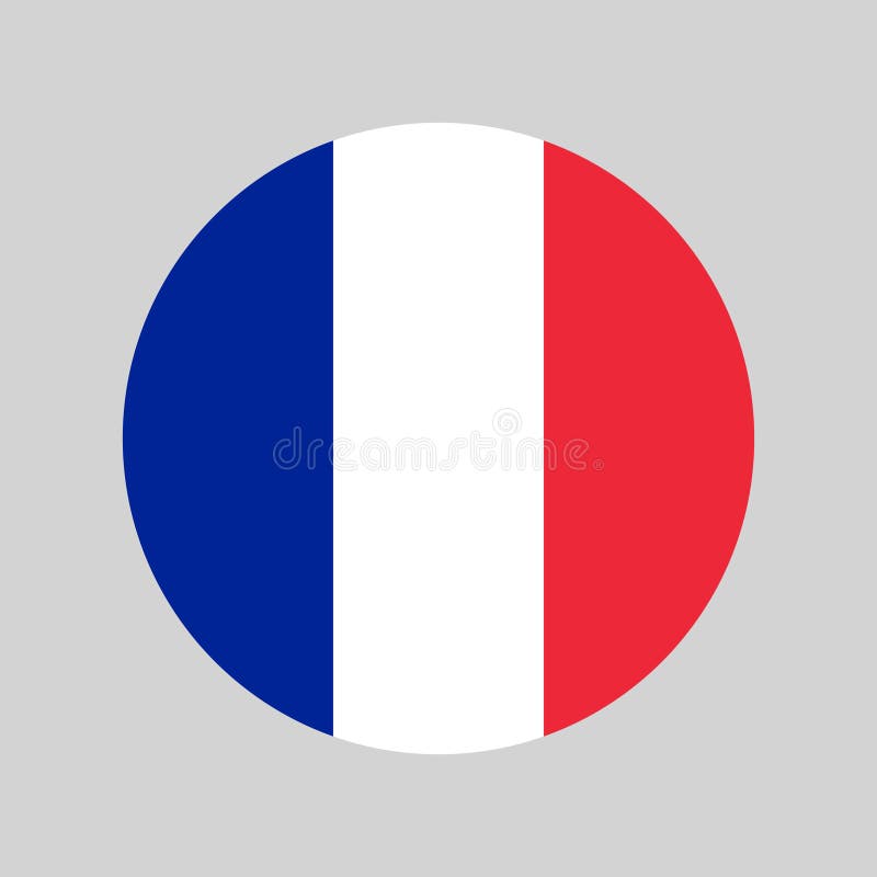 Made in france round με το γαλλικό σύμβολο κυκλικού διανύσματος χρωμάτων εθνικής σημαίας ελεύθερη απεικόνιση δικαιώματος