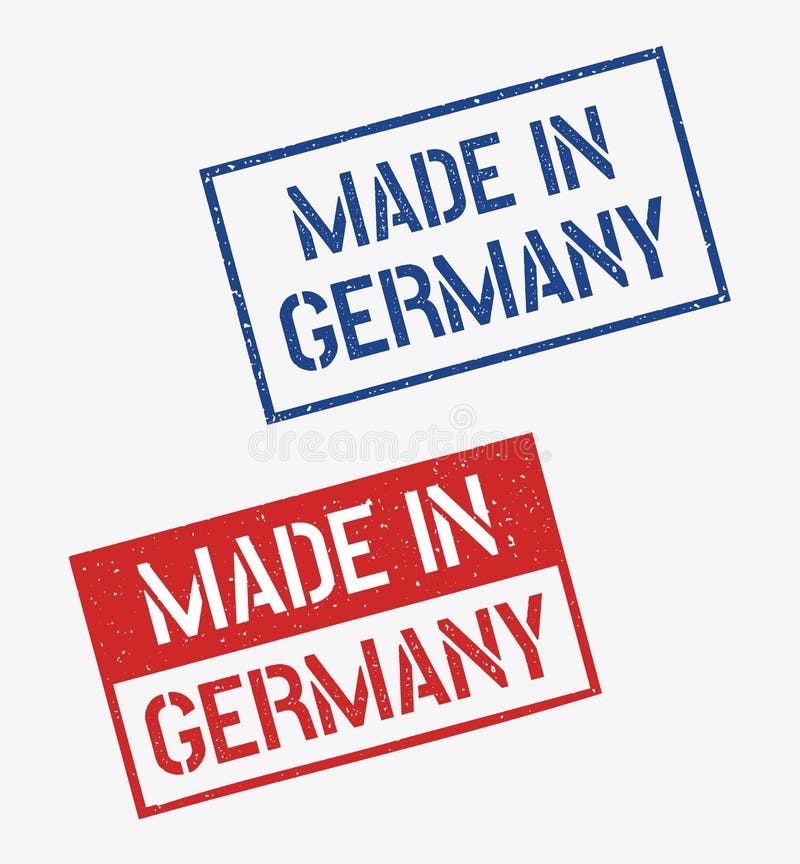 Made in Germany Stamp Set, German Product Labels Stock Vector