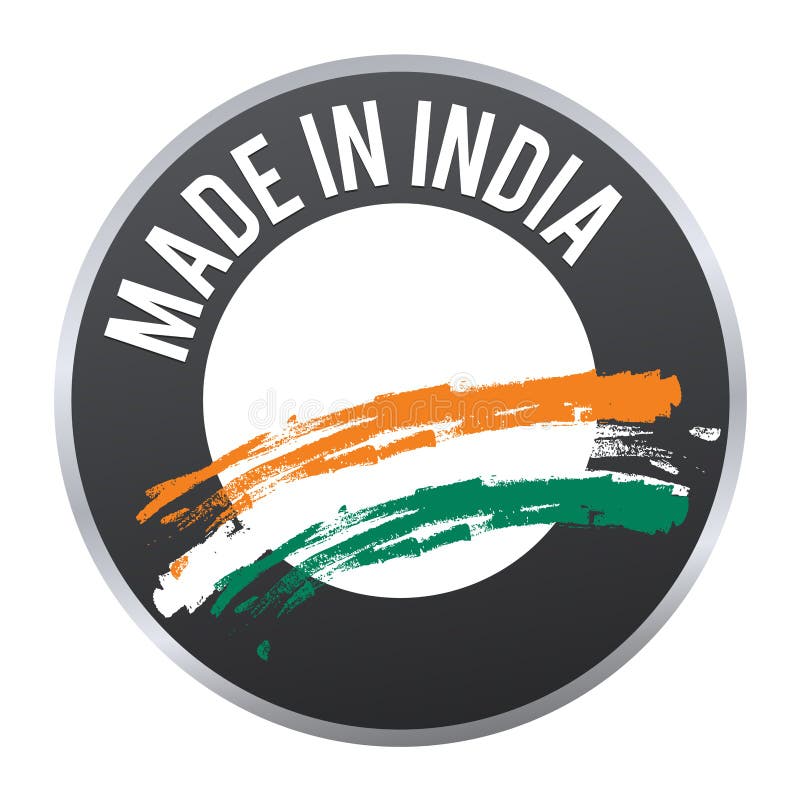 Made in India badge stock vector. Illustration of manufacture - 121622525