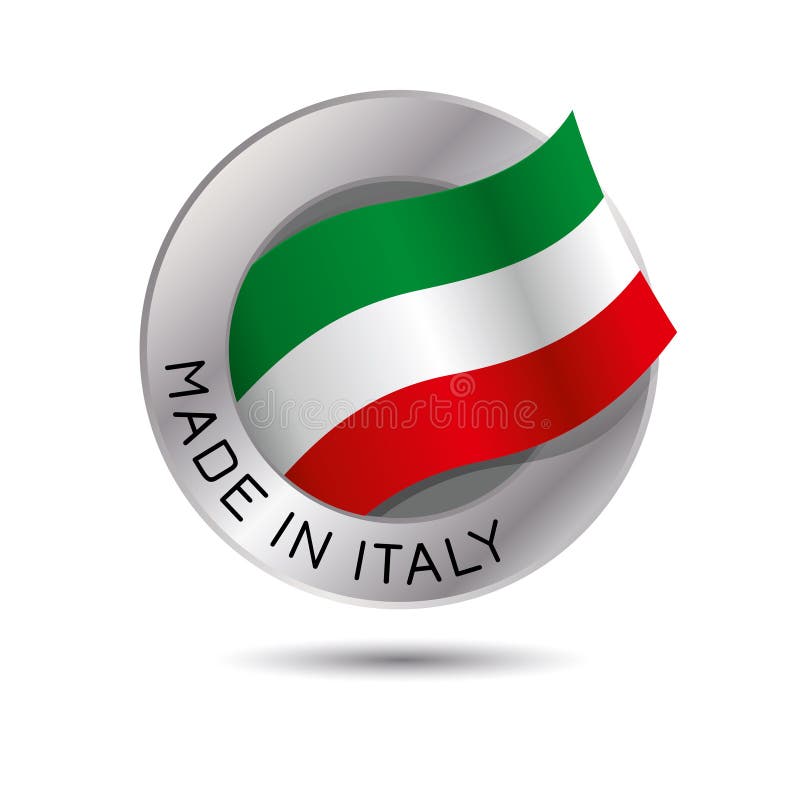 Italy Quality Isolated Label for Products Stock Illustration