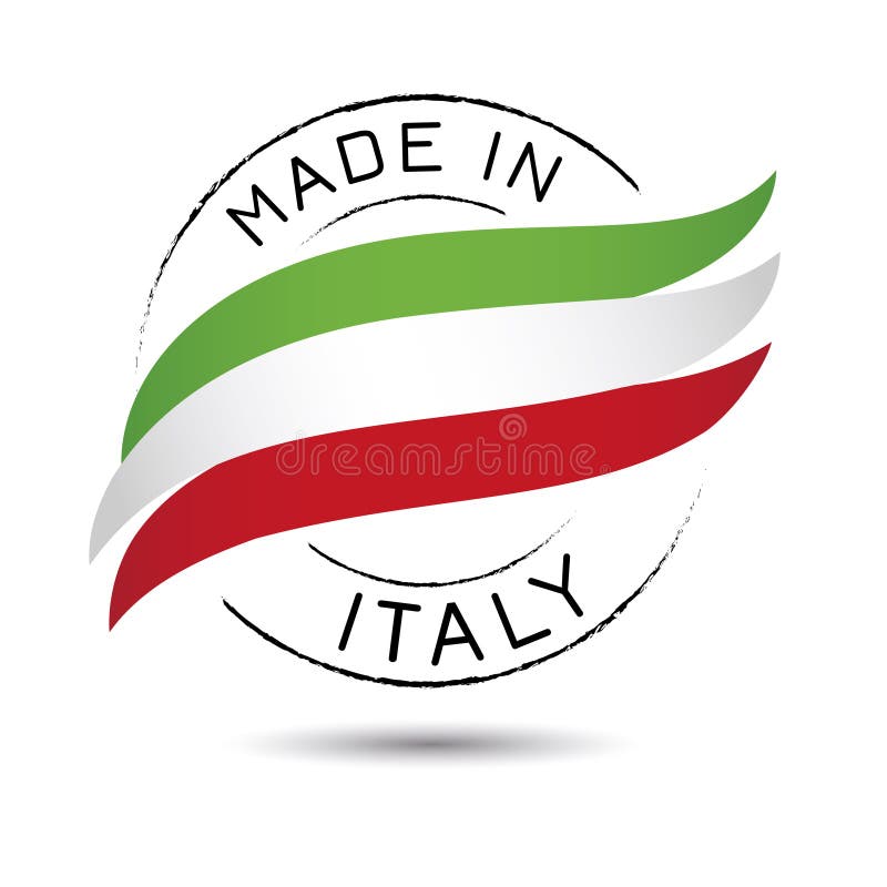 Italy Quality Isolated Label for Products Stock Illustration