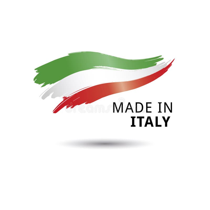 Italy Quality Isolated Label for Products Stock Illustration