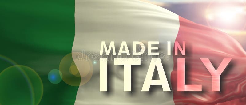 Italy Text With Italian Flag Stock Illustration - Illustration of ...