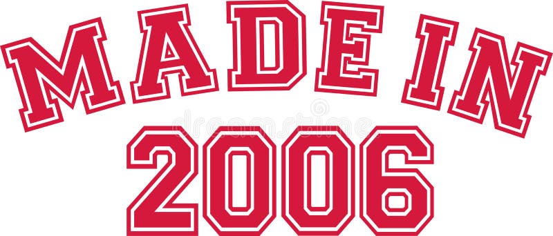 Made in 2006 college font