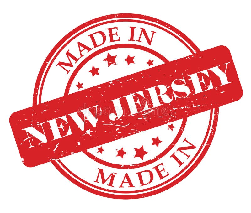 Made in New Jersey stock illustration. Illustration of sign 109932939