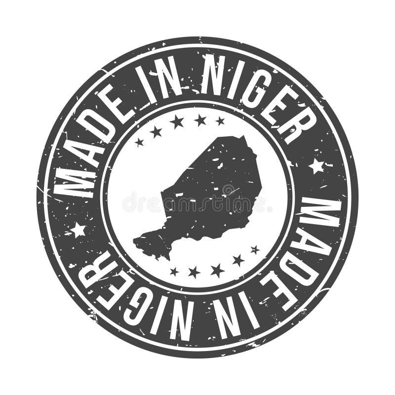 Download Niger Hipster Round Rubber Stamp With Country Map. Stock ...