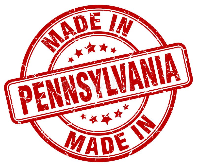 Made in Pennsylvania Rubber Stamp Stock Vector Illustration of