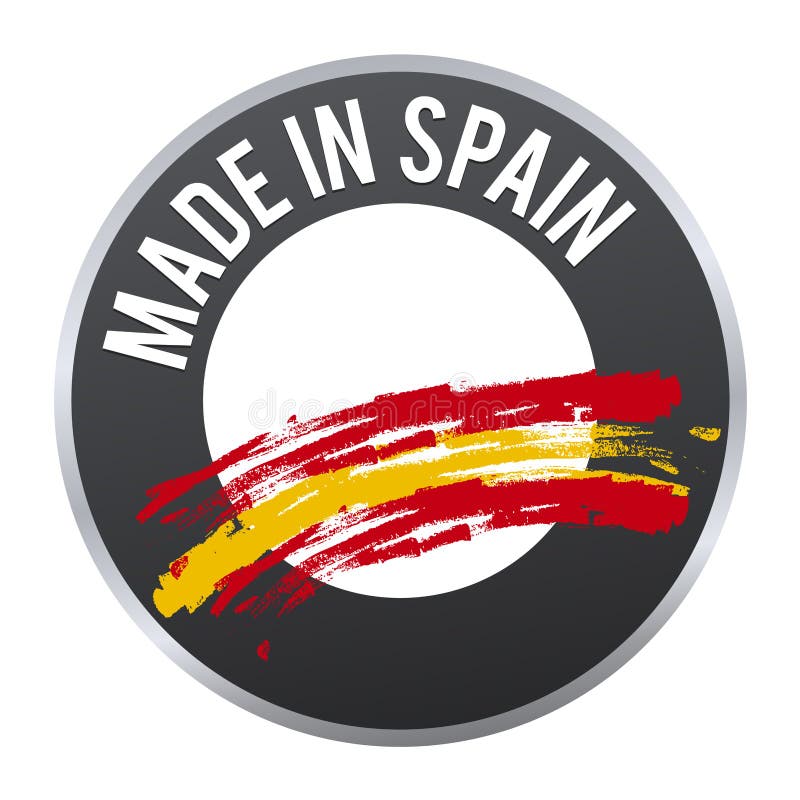 Made in Spain Label Badge Logo Certified. Stock Vector - Illustration ...