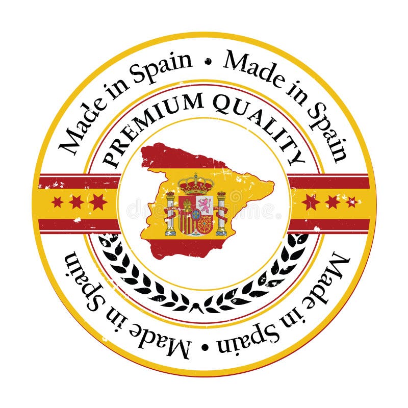 Made in Spain. Premium Quality Label / Button / Icon Stock Vector ...
