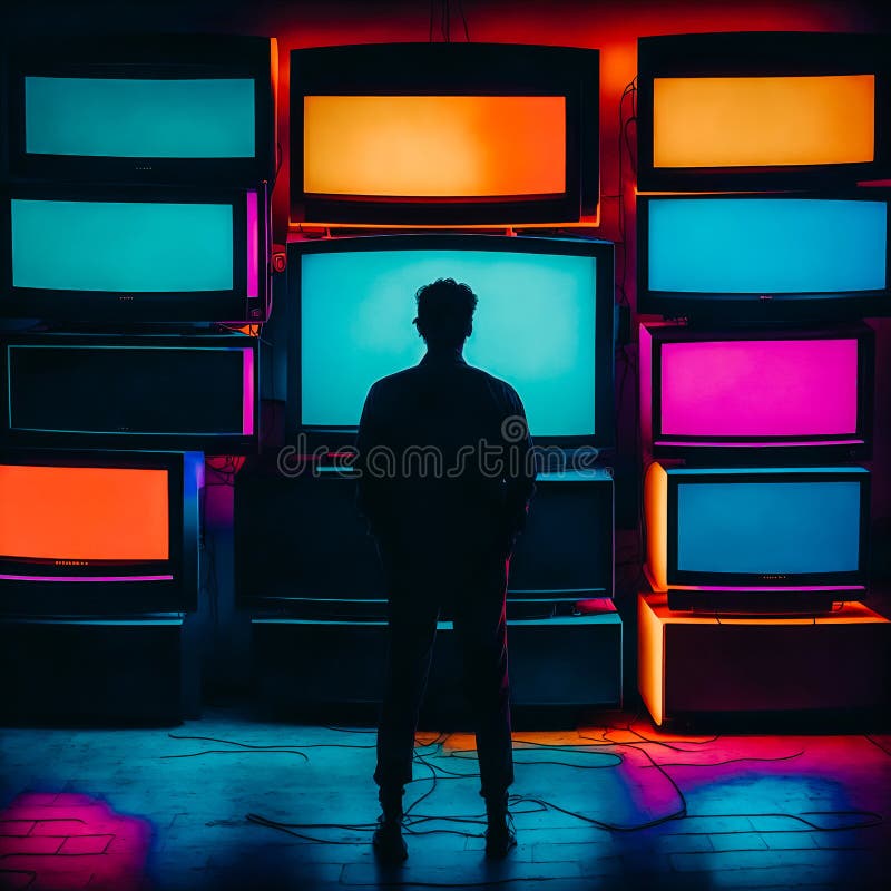 Video Wall Made Flat Tv Screens Stock Illustrations 3 Video Wall Made