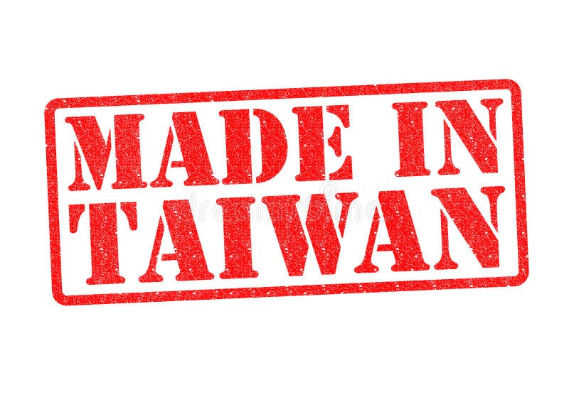 Made in Taiwan Labels Set, Republic of China Product Emblem Stock