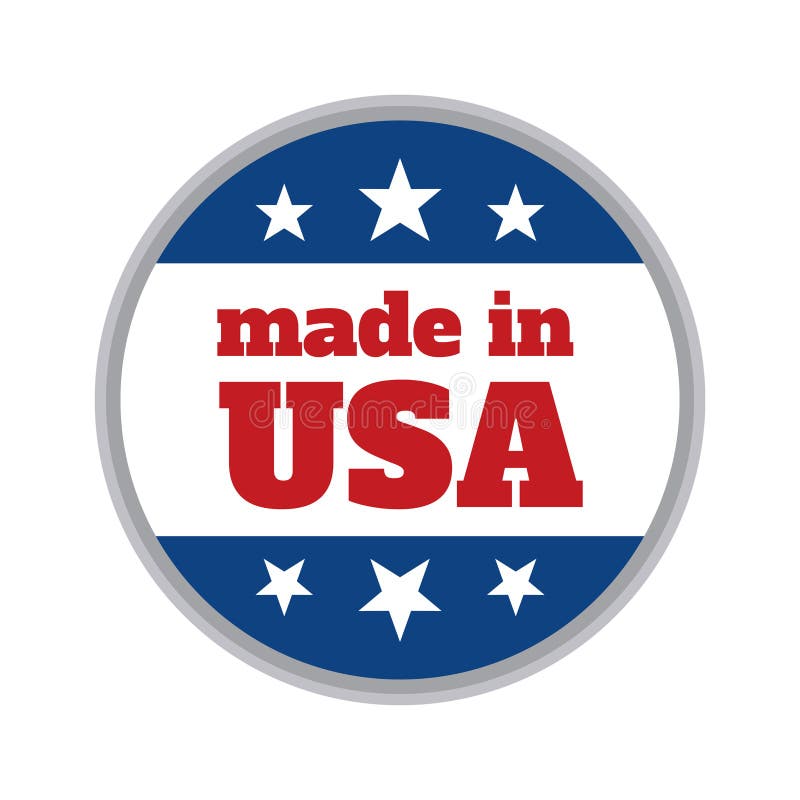 Made in usa badge stock vector. Illustration of badge - 221070122