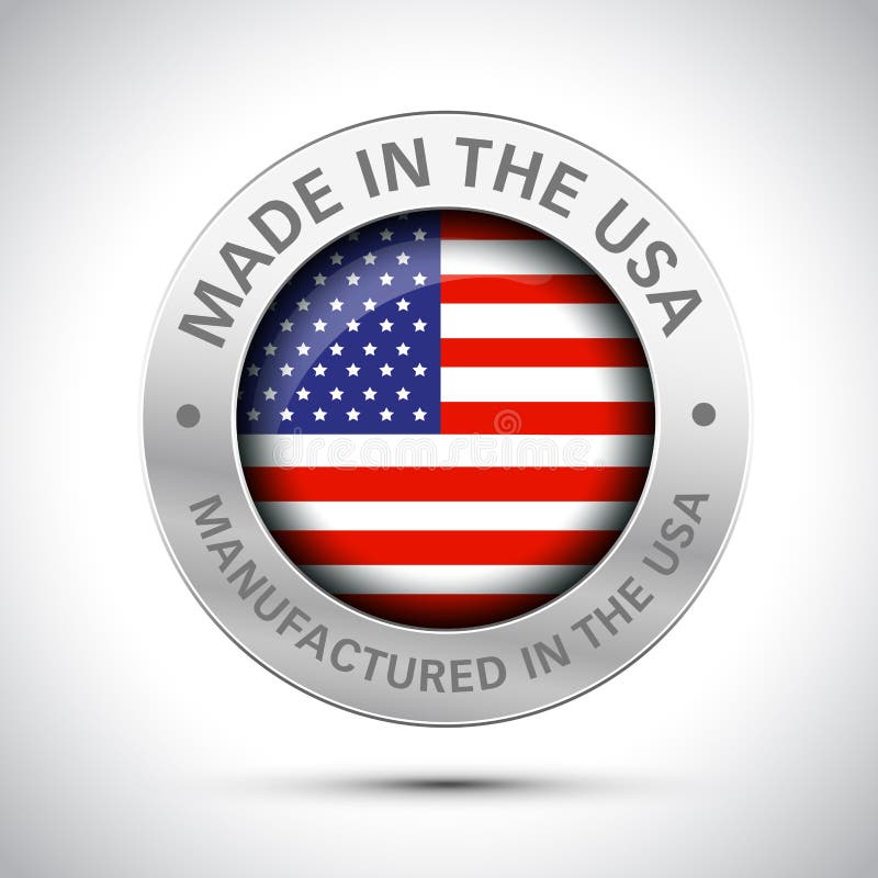 Made in america flag icon stock vector. Illustration of button 147899740