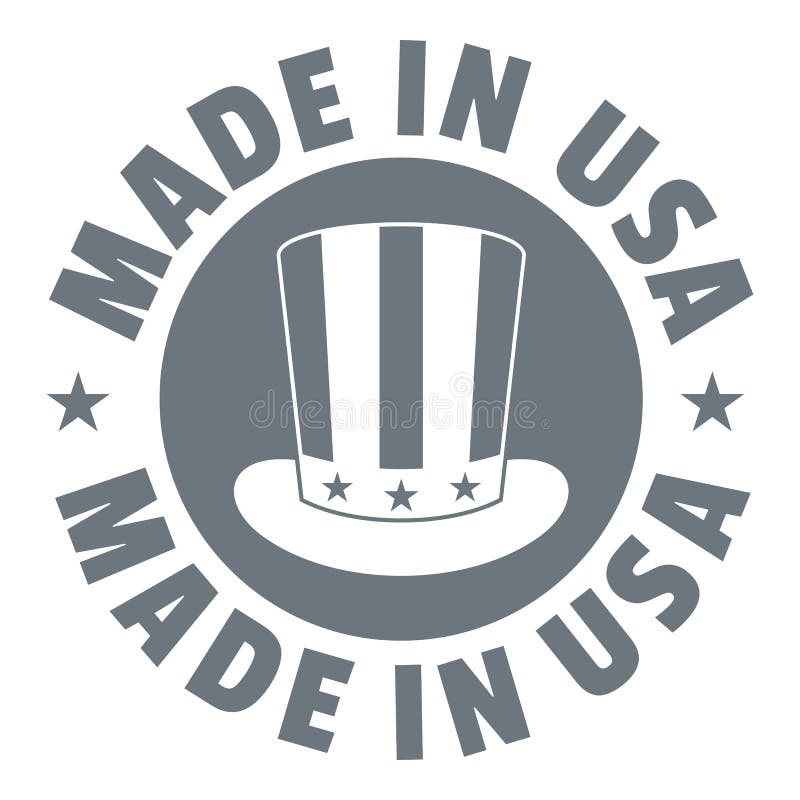 Made in USA Top Hat Logo, Simple Style Stock Vector Illustration of