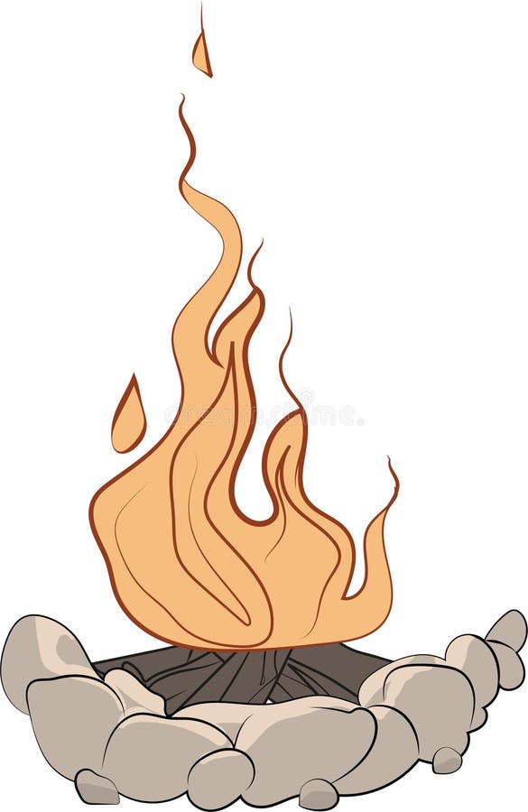 Caldeira de vetor kawaii pendurada em galhos de árvores acima da ilustração  colorida e preto e branco do fogo. pote de fogueira isolado no fundo  branco. lindo desenho para colorir 8469088 Vetor