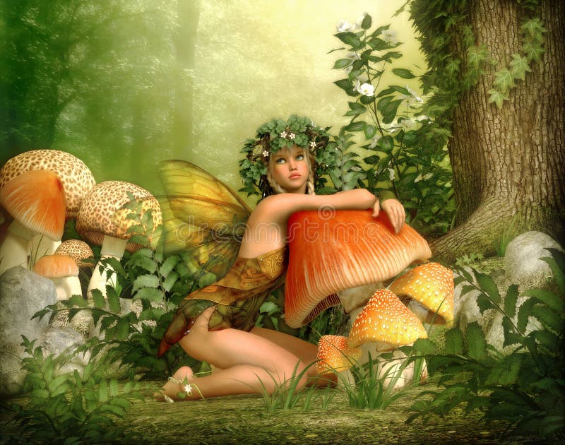 Madeira encantado, 3d CG ilustração royalty free Madeira encantado, 3d CG ilustração royalty free