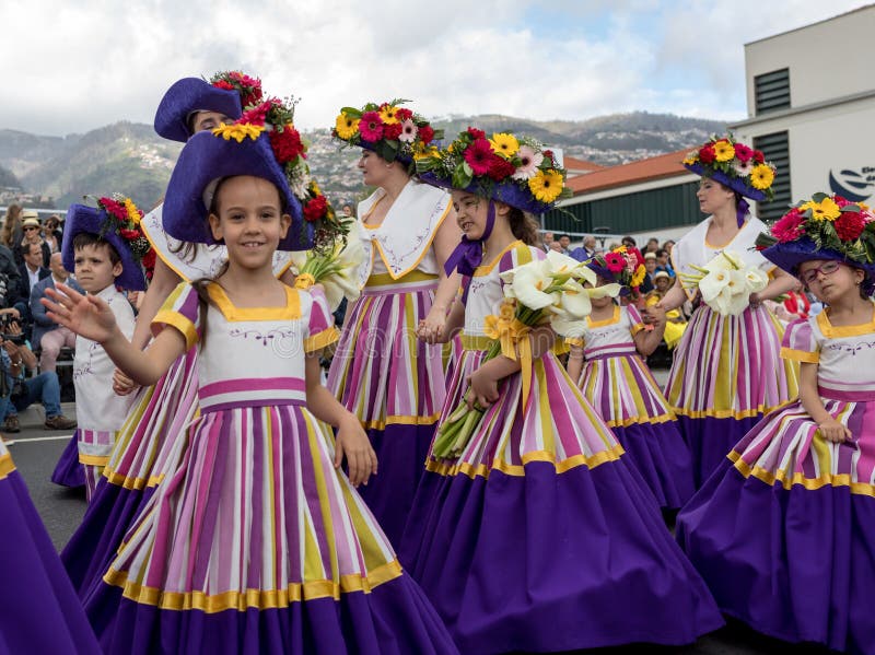 Madeira Flower Festival Parade in Funchal on the Island of Madeira