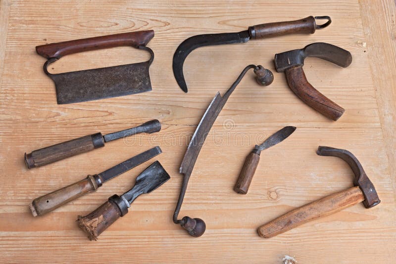 Old tools of carpentry for carving, smoothing or cutting wood - ancient woodworking hand tools to cut, carve, smooth. Old tools of carpentry for carving, smoothing or cutting wood - ancient woodworking hand tools to cut, carve, smooth