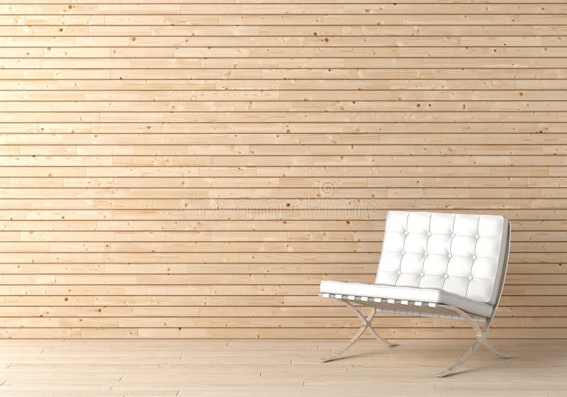 Madera y silla del diseño interior ilustración del vector Madera y silla del diseño interior ilustración del vector