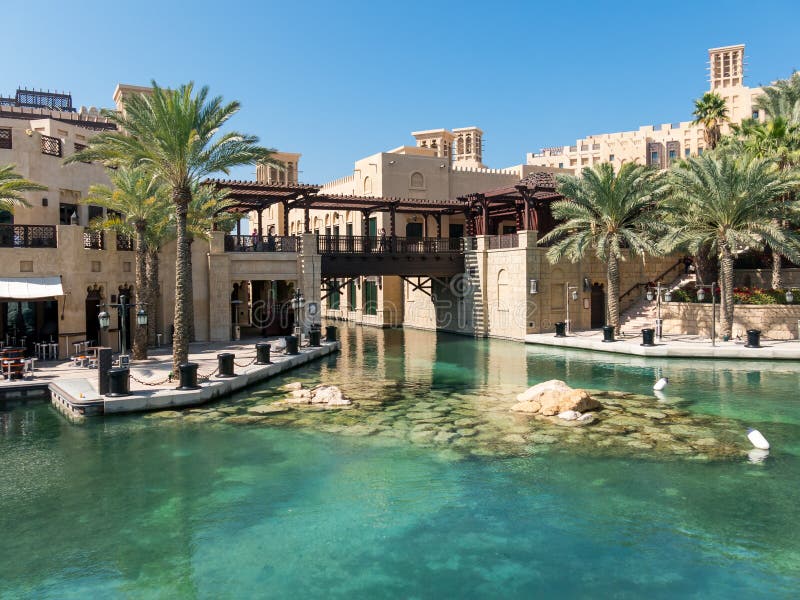 Madinat Jumeirah Resort in Dubai stock photography Madinat Jumeirah Resort in Dubai stock photography