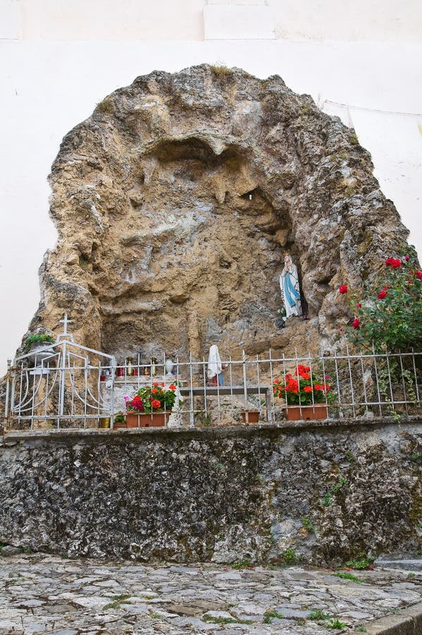 Madonna Di Lourdes Grotto Moliterno Basilicata Italy Stock Photos ...
