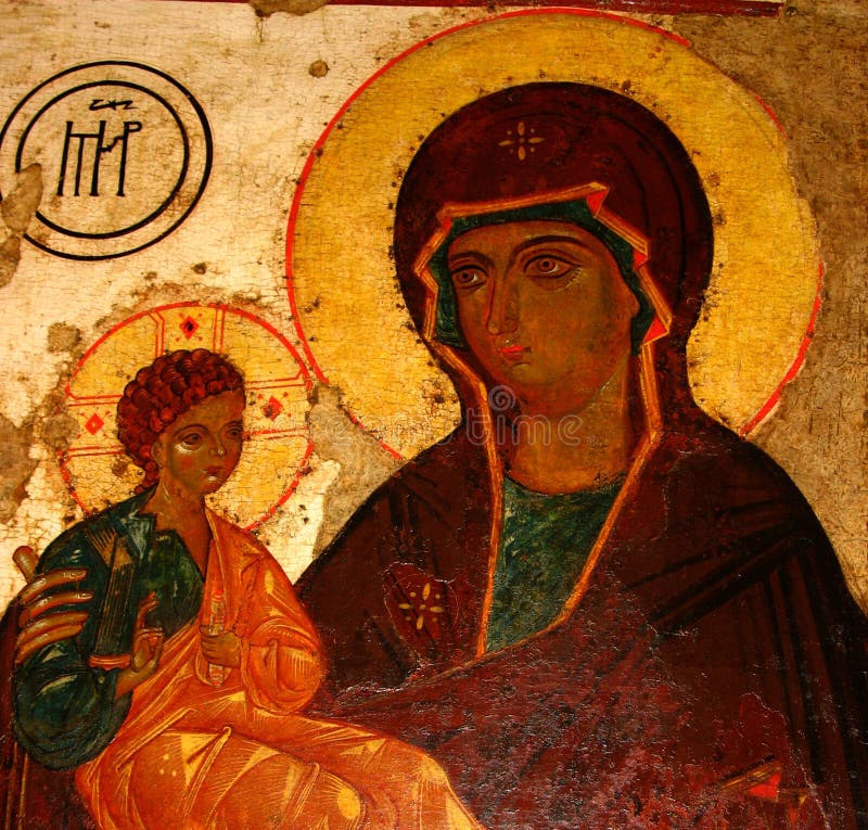 Madonna (Mary) et un enfant (Jésus-Christ)