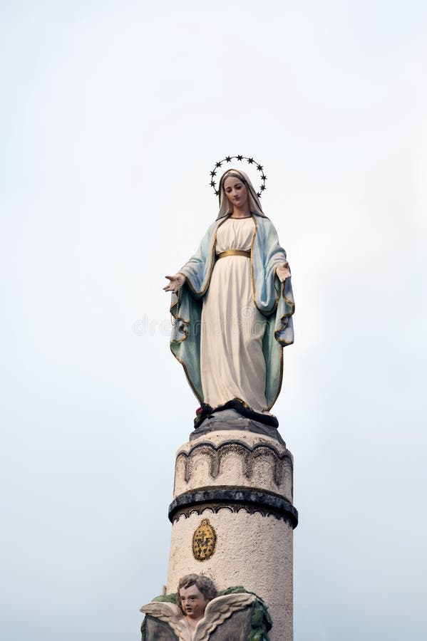 Madonna statue stock photo. Image of icon, religion, stationary 55609240
