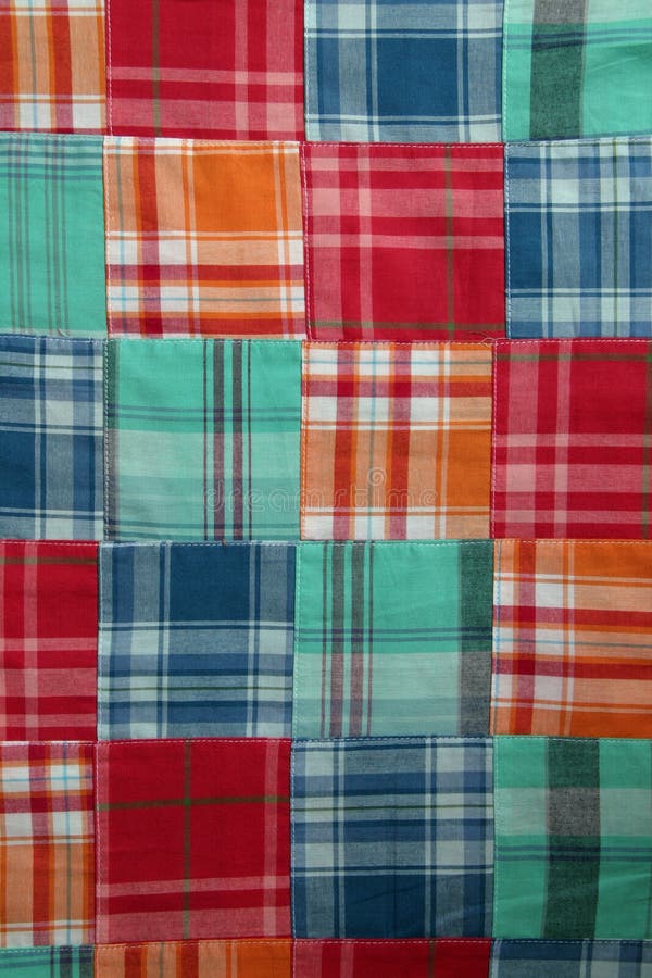 Madras plaid quilt stock photo. Image of check, pattern 14678886