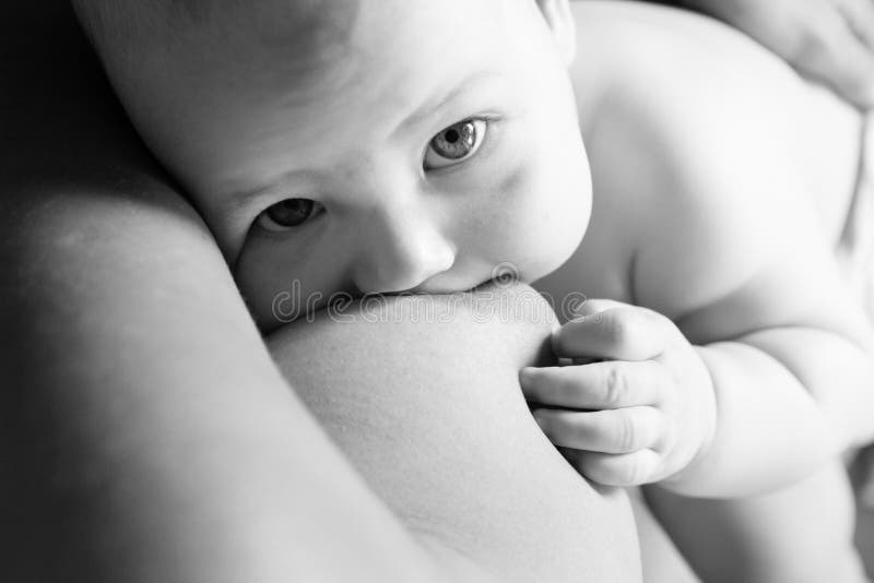 Madre che allatta un neonato Il bambino allatta fotografia stock libera da diritti Madre che allatta un neonato Il bambino allatta fotografia stock libera da diritti